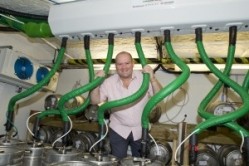 John Rowlinson, licensee of The Salisbury Ale House in Manchester, with his newly-installed SmartDispense unit