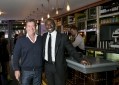 Sports Bar & Grill's Managing Director David Evans and Jimmy Floyd Hasselbaink at Sports Bar & Grill Piccadilly Circus launch